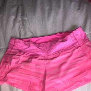 Lululemon Pink speed shorts size 4